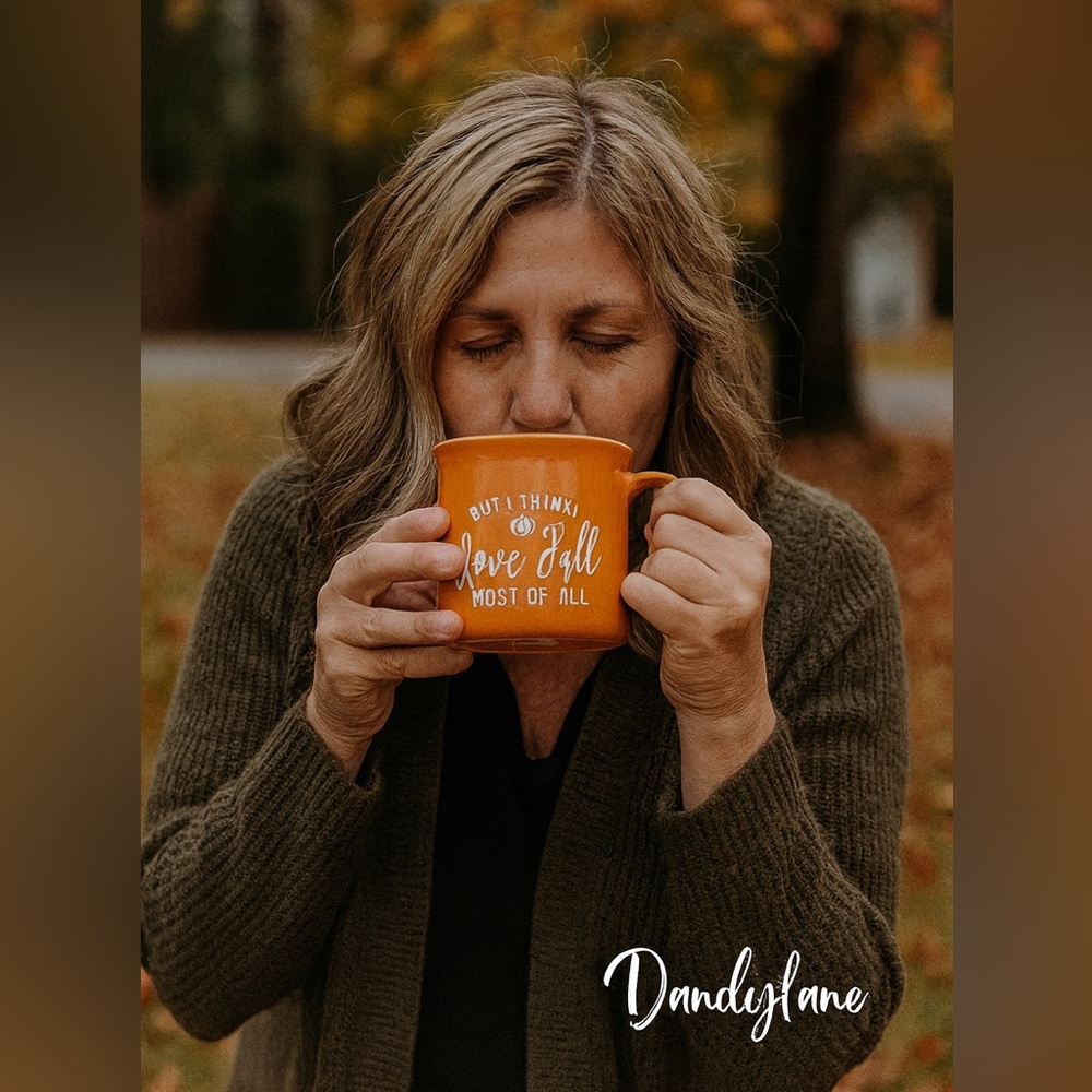 Fall Theme Orange Coffee Mug